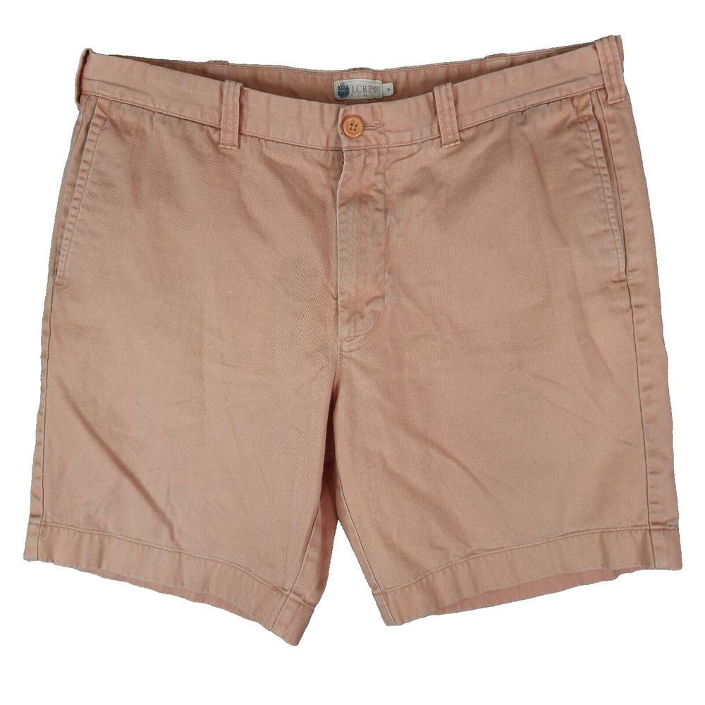 J. Crew Shorts Men Size 38x9 Golf Chino Salmon Cotton‎ Flat Front